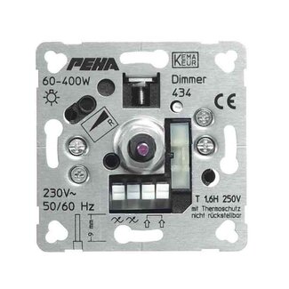 Peha PEHA 434 o.a. gloeilamp en halogeen dimmer 60-400 Watt