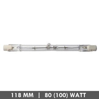 R7s buislampje 118mm 80 Watt = 100 Watt