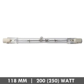 R7s buislampje 118mm 200 Watt = 250 Watt