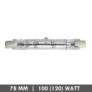 R7s buislampje 78mm 100 Watt = 120 Watt