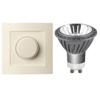 LED muurdimmer met LED lamp 7W GU10 warm wit