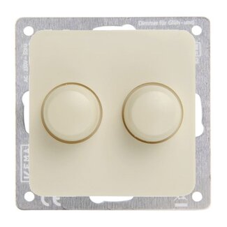 Duo dimmer 2x 25-200 Watt geschikt voor Berker S1