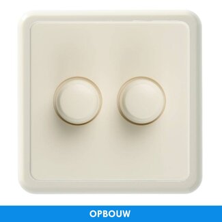 dubbele dimmer opbouw 2x 25-200 Watt