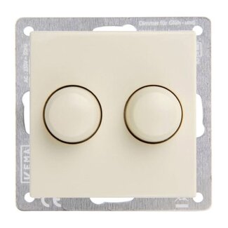 Duo dimmer 2x 25-200 Watt geschikt voor Jung AS500