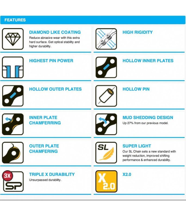 KMC 11 speed X-11 SL DLC Super Light cykelkæde