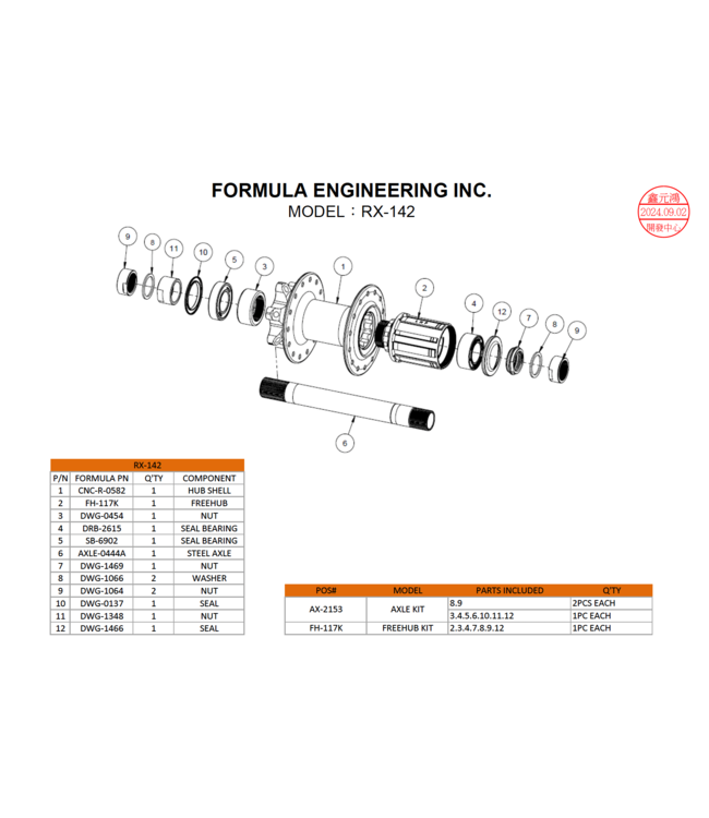 Formula FH-117K Kassettehus (inklusive end cap)