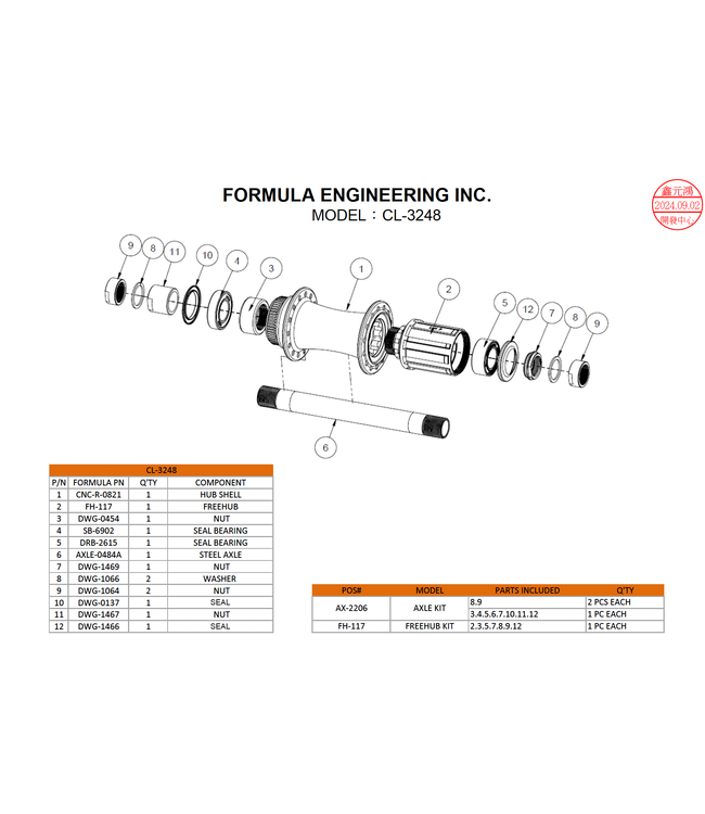 Formula FH-117 Kassettehus (inklusive end cap)