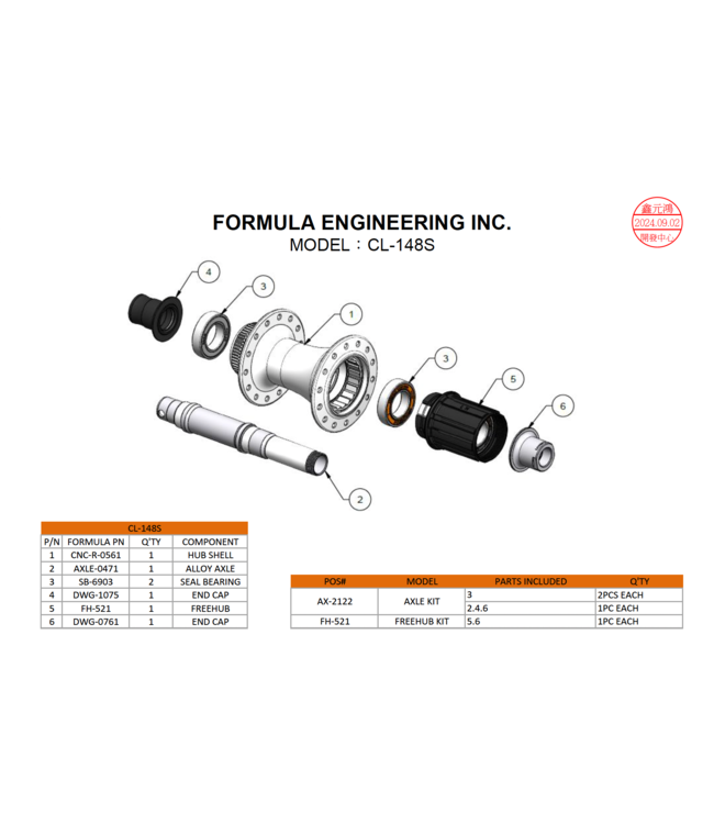 Formula FH-521 Kassettehus (inklusive end cap)