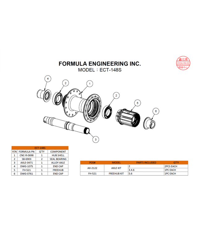 Formula FH-521 Kassettehus (inklusive end cap)