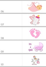 Baby shower bedankjes met roze beertjes