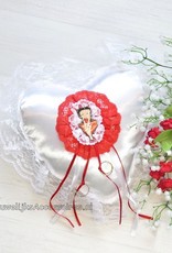 Universal Studios Betty Boop trouwring kussen met satijnen strikjes