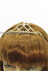 Bruid tiara goudkleurig met strass steentjes