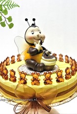 Doop bedankjes versierd met leuke bruine beertjes