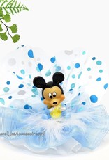 Disney Baby Mickey Mouse taarttopper versierd met tule en veren