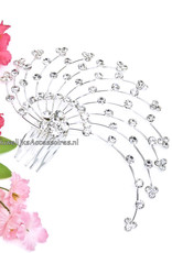 Prachtige bruids haarkam met strass stenen