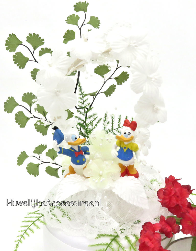 Disney Donald en Daisy disney trouwtaart topper