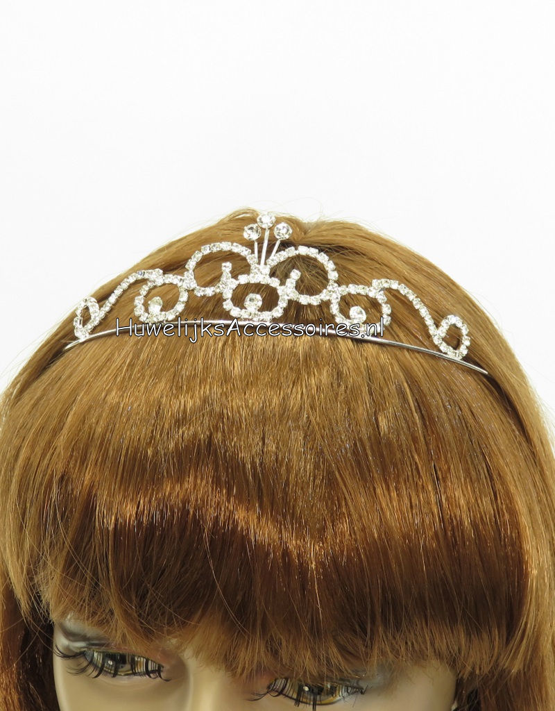 Schitterende strass bruid tiara - Huwelijks Accessoires
