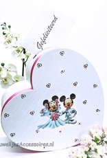 Disney Mickey en Minnie bruiloft hartvorm enveloppendoos