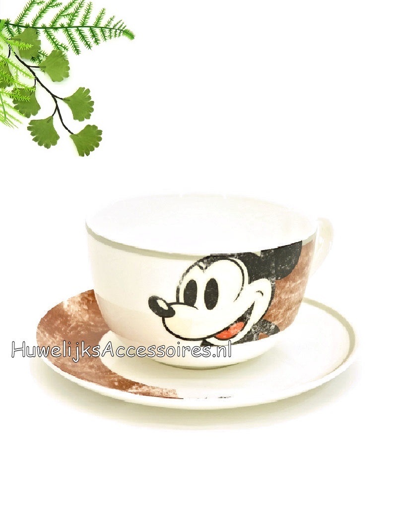 Disney Luxe porseleinen grote jumbo beker van Mickey Mouse