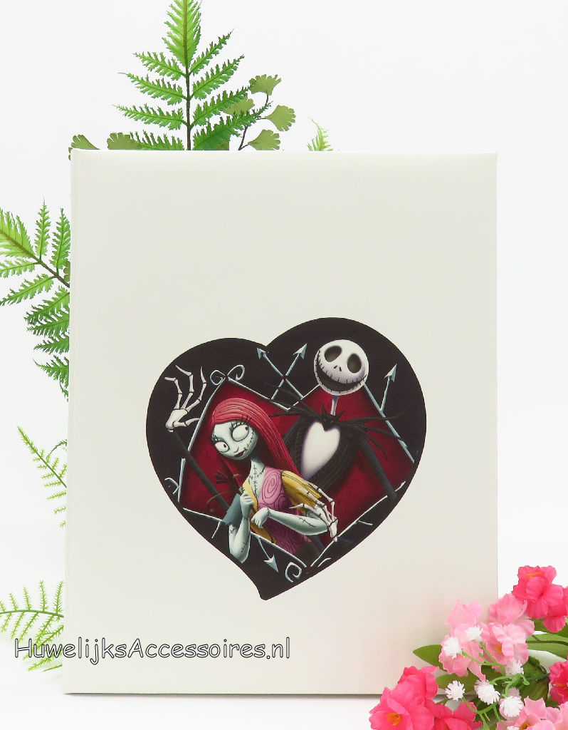 Disney Jack Skellington en Sally bruiloft receptie gastenboek