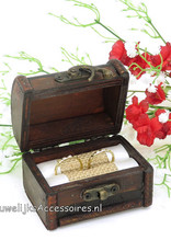 'Oud look' houten hutkoffer trouwringen doosje