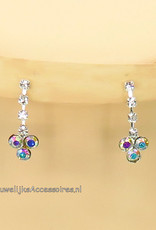 Strass halsketting met prachtige oorbellen set