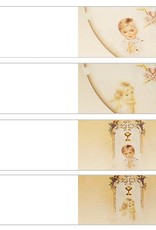 Communie bijbel als bedankje versierd met gouden lint