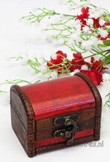 Rustiek' houten schatkist trouwringen doosje