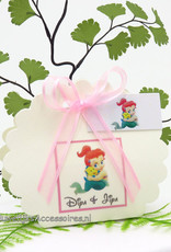 Disney Mooie bedankje met baby kleine zeemeermin erop