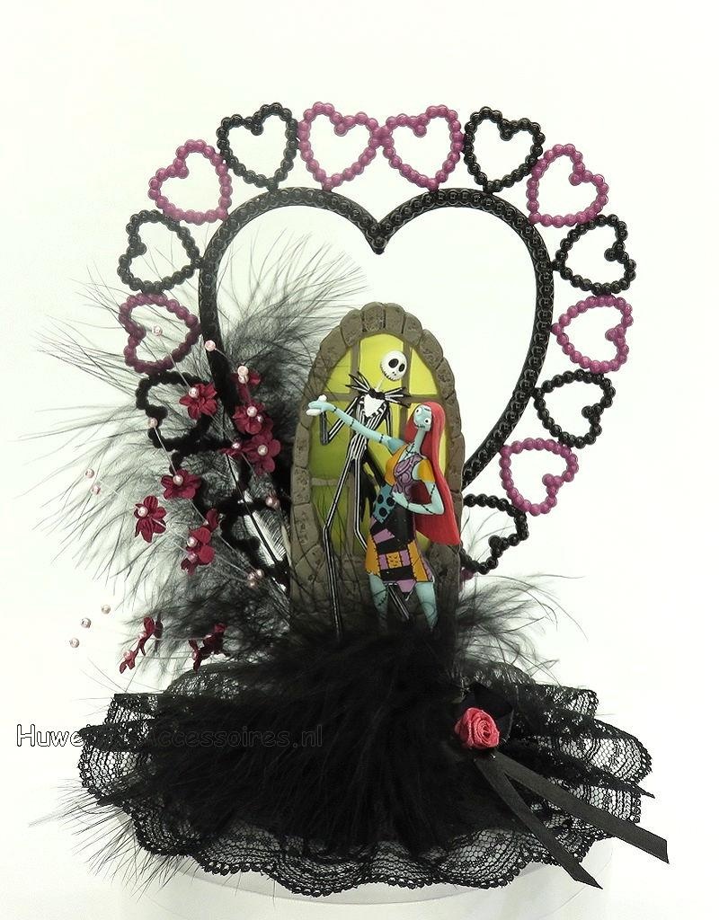 Disney Prachtige Disney Jack Skellington en Sally bruidstaart topper