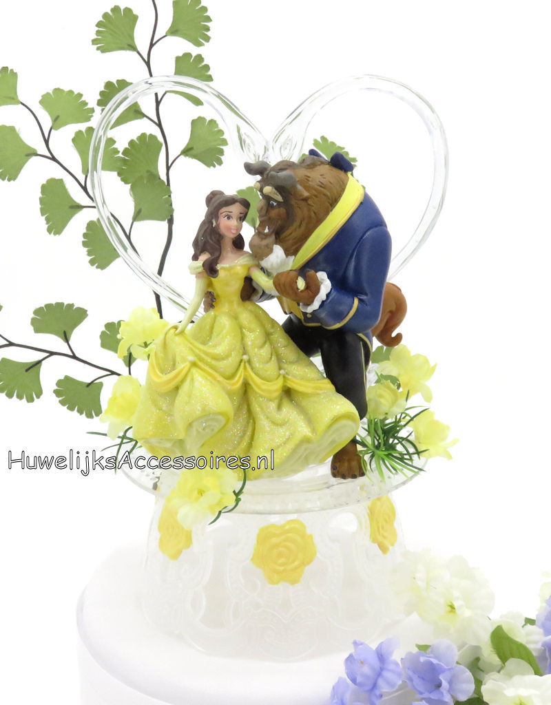 Disney Schitterende Disney taarttopper met Belle en het Beest