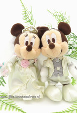 Disney Mickey & Minnie bruiloft knuffels als corsages