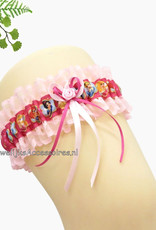 Disney Disney Prinsessen bruids kousenband met roze kant