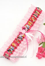 Disney Disney Prinsessen bruids kousenband met roze kant