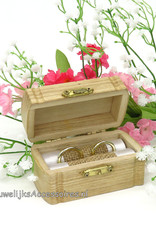 Zeer mooie houten kistje trouwring doosje