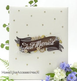 "Just Married" banner gastenboek
