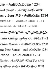 Wit organza zakje versierd met gelukspoppetjes