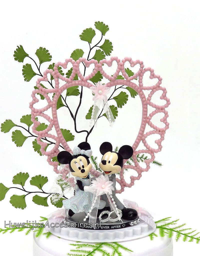 Disney Schitterende Disney taarttopper van Mickey en Minnie Mouse