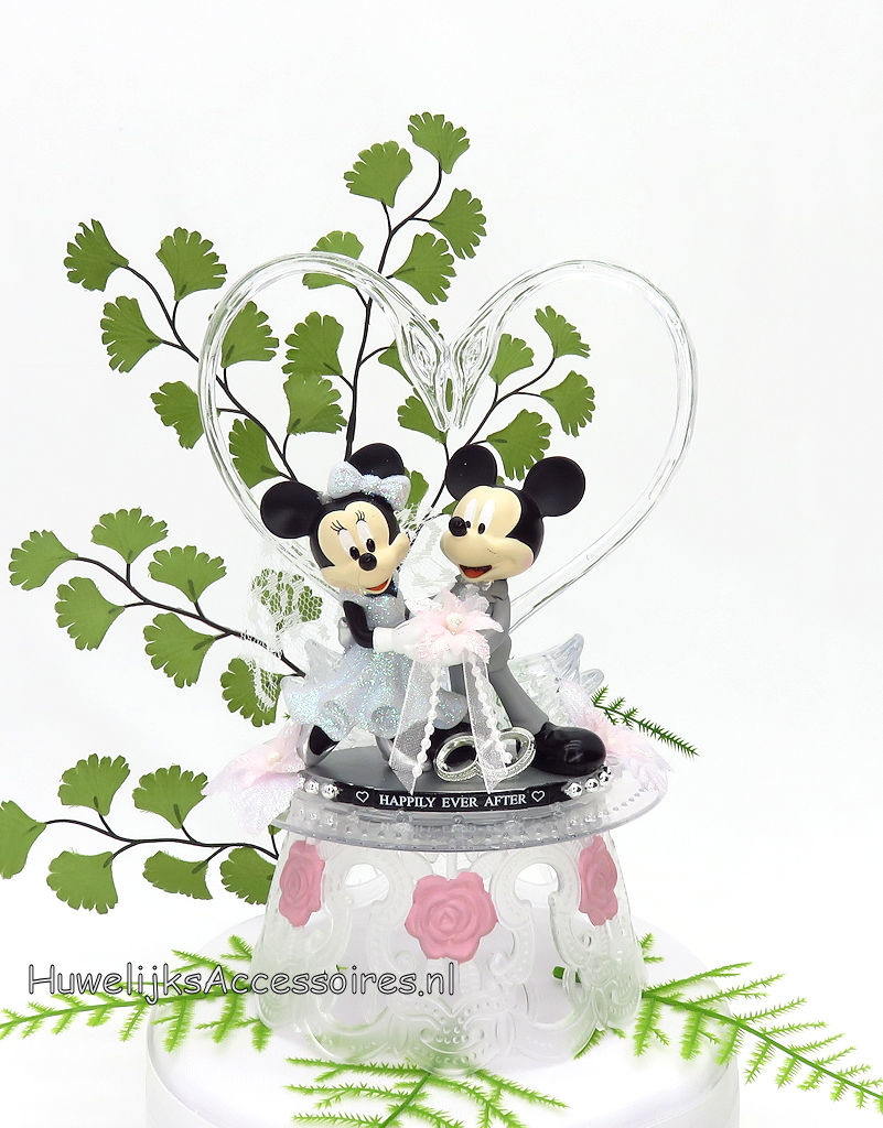 Disney Prachtige Disney Mickey en Minnie huwelijks taarttopper