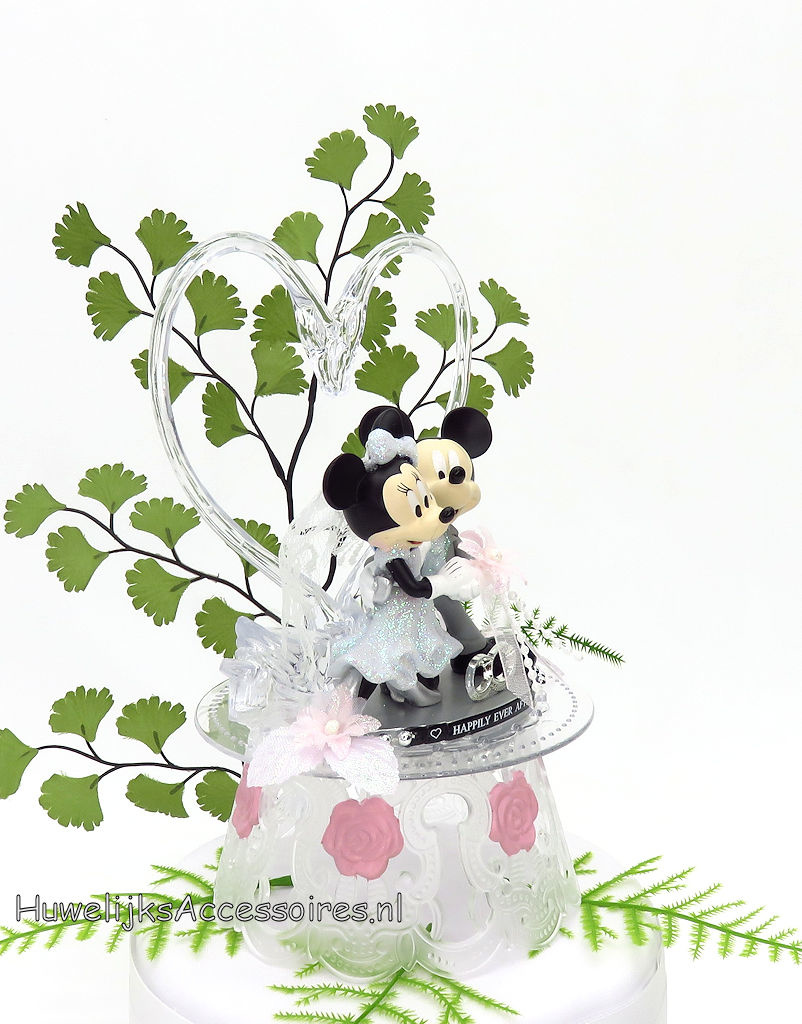Disney Prachtige Disney Mickey en Minnie huwelijks taarttopper