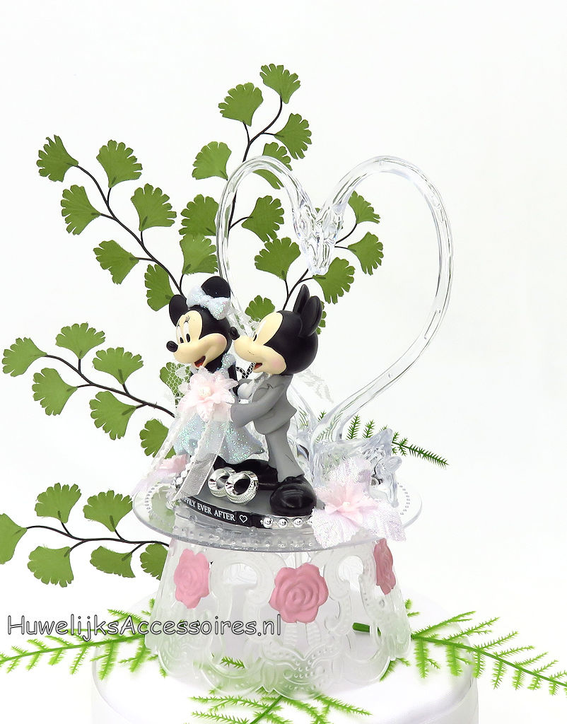 Disney Prachtige Disney Mickey en Minnie huwelijks taarttopper