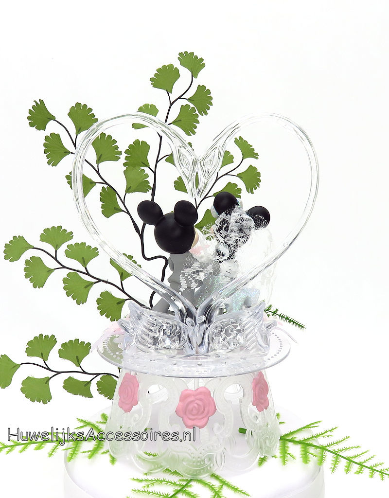 Disney Prachtige Disney Mickey en Minnie huwelijks taarttopper