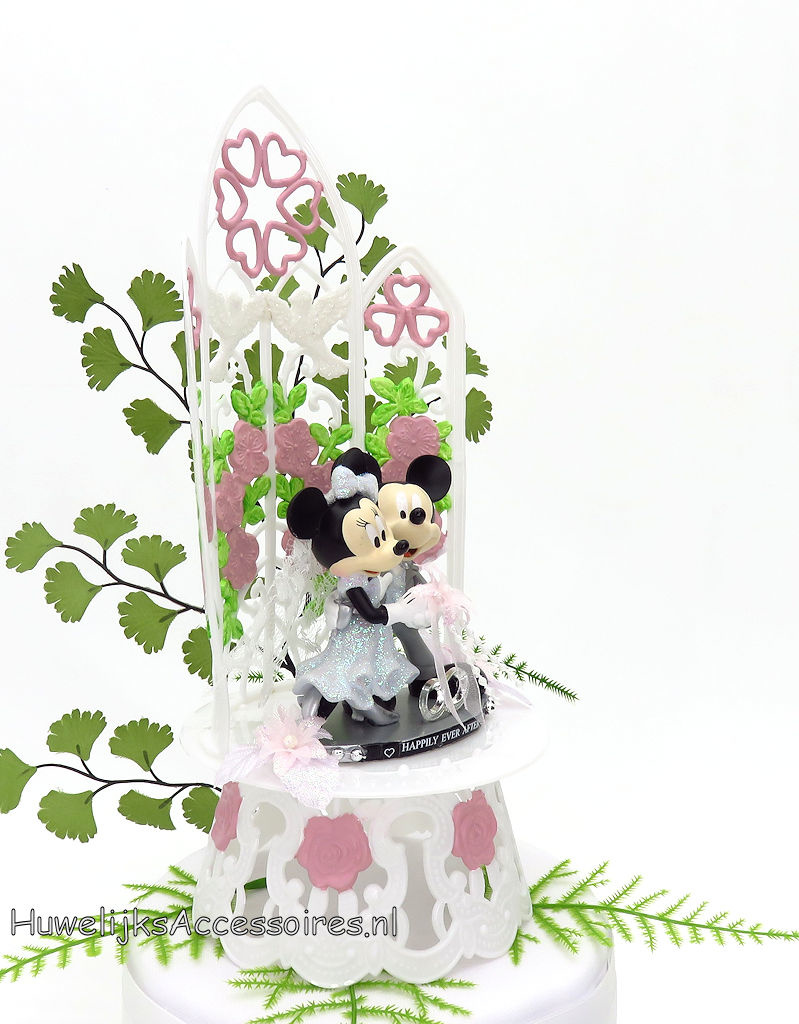 Disney Schitterende Disney taarttopper van Mickey en Minnie Mouse