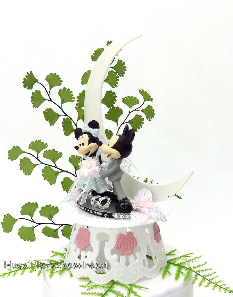 Disney Romantische Disney Mickey & Minnie bruidstaart topper