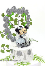 Disney  Schitterende Disney Mickey en Minnie bruiloft taarttopper