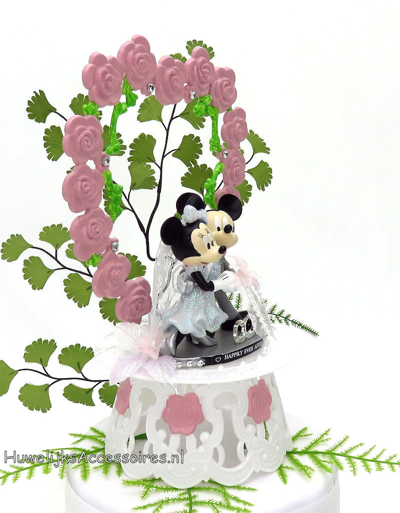 Disney Prachtige Disney Mickey en Minnie bruiloft taarttopper