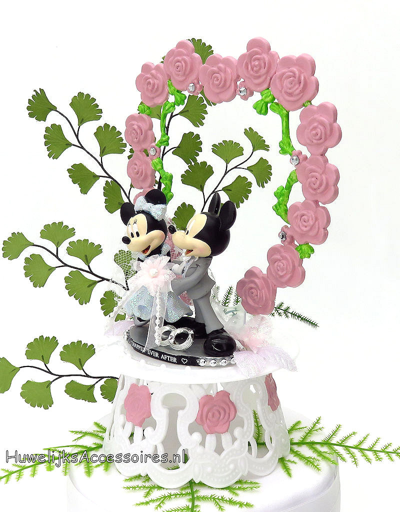 Disney Prachtige Disney Mickey en Minnie bruiloft taarttopper