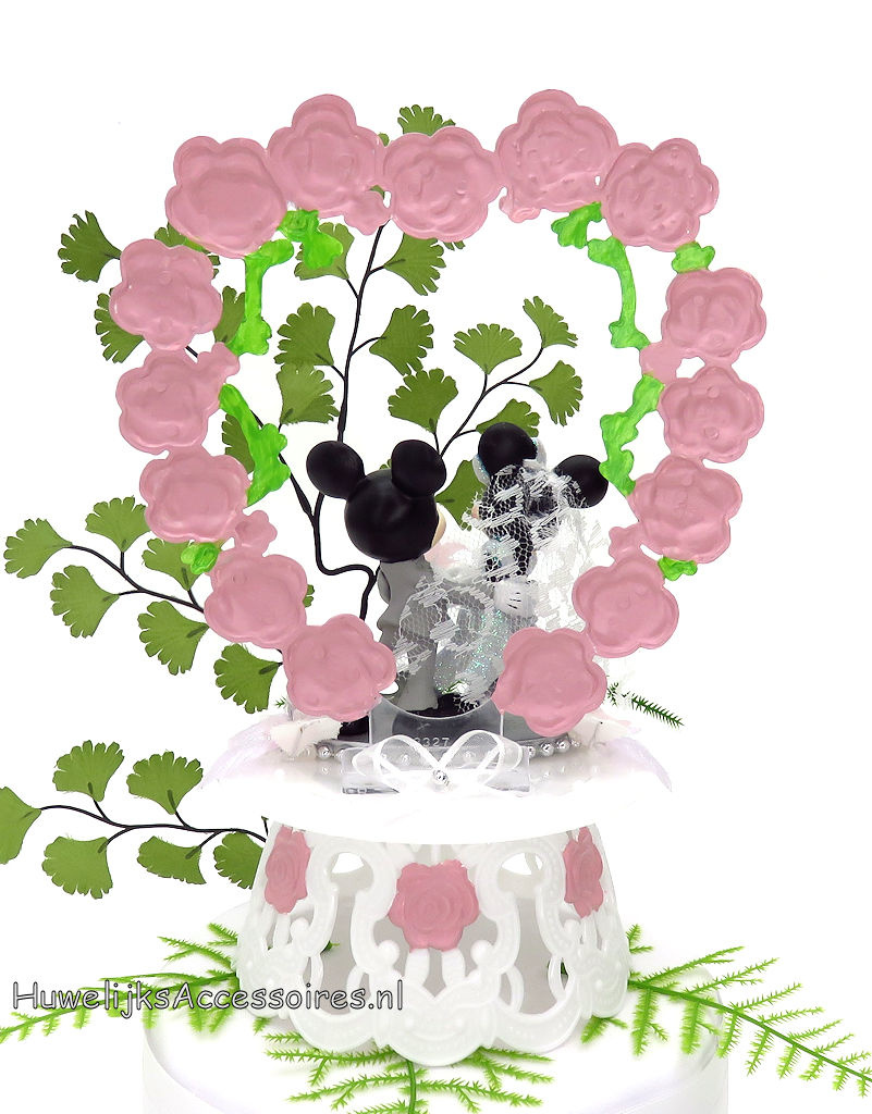 Disney Prachtige Disney Mickey en Minnie bruiloft taarttopper