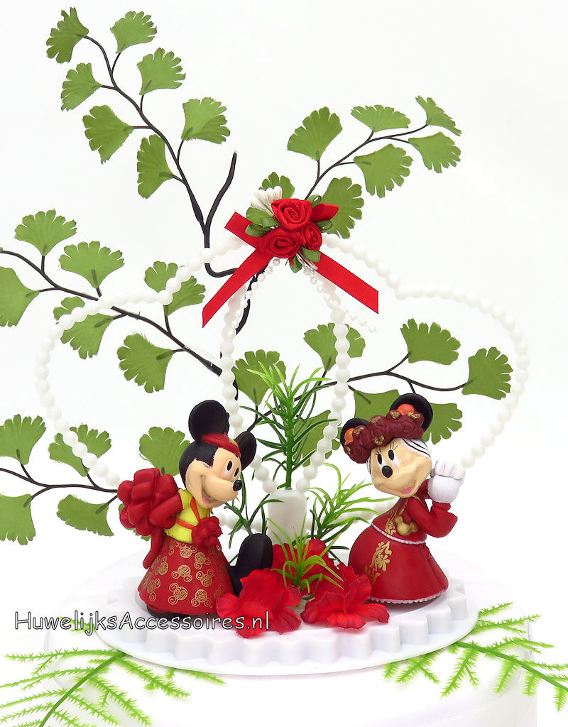 Disney Hong Kong Mickey en Minnie disney bruidstaart topper