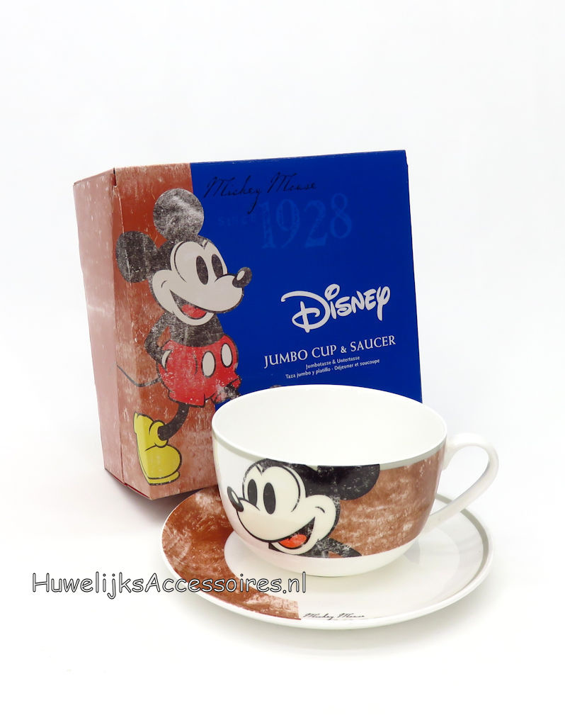 Disney Luxe porseleinen grote jumbo beker van Mickey Mouse